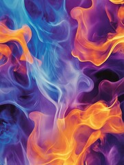 Canvas Print - Flames close-up