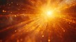 © OlScher - Bright orange explosion with rays of light streaming outward