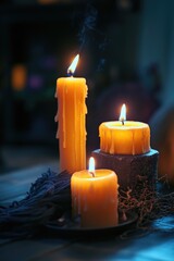 Sticker - Lit candles on table