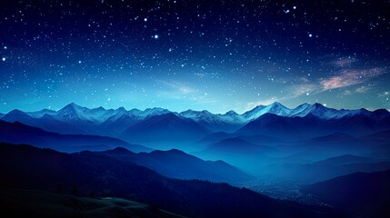 Wall Mural - night landscape with colorful milky way beautiful mountain starry sky with milky way space backgroun