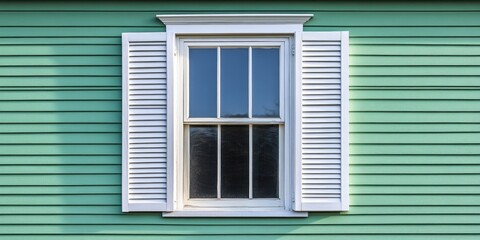 Green House with White Window