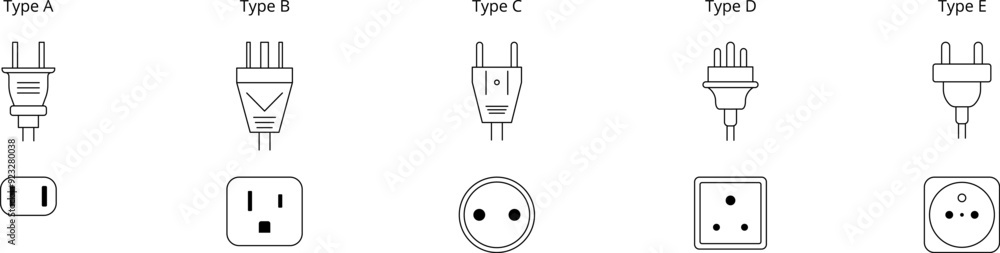 Electrical plug types and outlets by country. Power socket - World ...