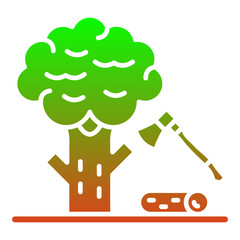 Sticker - Tree cutting Icon