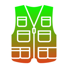 Sticker - Fishing vest Icon