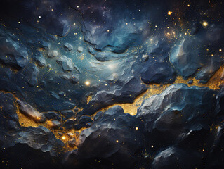 Wall Mural - fantastic purple marble pattern background with golden veins.