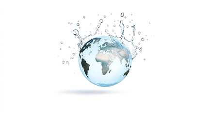 Protect our Planet: Stunning Water Droplet Earth Image for Eco-Conscious Brands