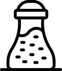 Sticker - Line drawing of a spice container, holding spices and ready for use in a kitchen