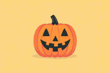 Wall Mural - Halloween pumpkin, modern simple flat design illustration