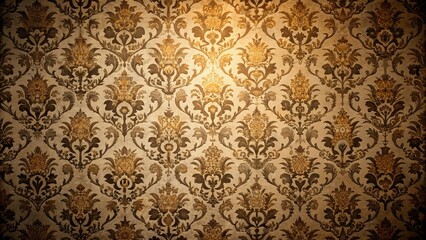 Spooky vintage wallpaper with old floral flock style decor , vintage, spooky, interior, wallpaper, floral, flock, style, old