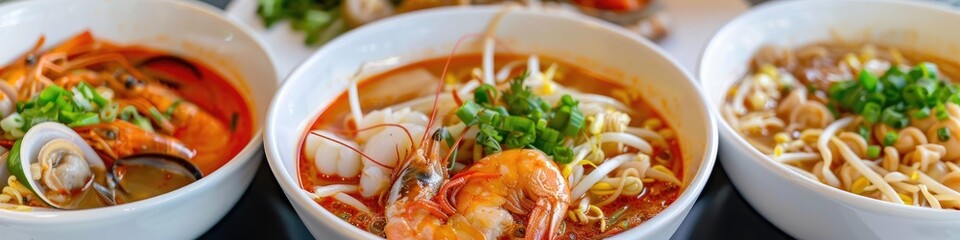 Canvas Print - Spicy Seafood Noodle Soup