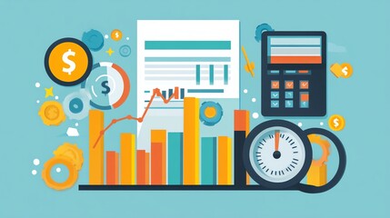 Aufkleber - Business Growth and Finance Management.
