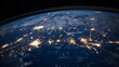 © dip - View of Earth from space with lights glowing in cities