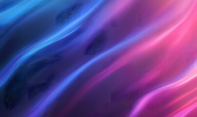 A futuristic banner with glowing, wavy liquid shapes in blue and purple, Generative AI