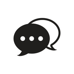 Wall Mural - Bubble logo chat icon design template isolated illustration