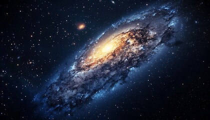 Wall Mural - Stars of a planet and galaxy in a free space