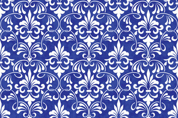 blue pottery, cute blue and white ceramic background pattern for design texture, tile, wallpaper, si
