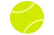 © Kiss - Tennis Ball Vector Illustration Yellow Sporting Equipment Isolated  Modern Design Usable Graphic