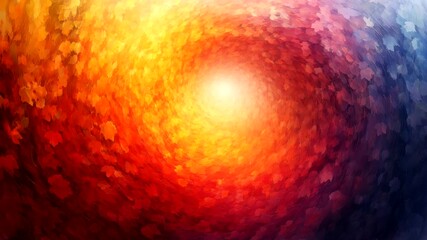 Wall Mural - Dynamic spiral of vibrant colors with glowing center in abstract design. Seamless looping time-lapse video background.