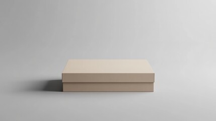 Wall Mural - A small box on a gray background with no other objects, AI