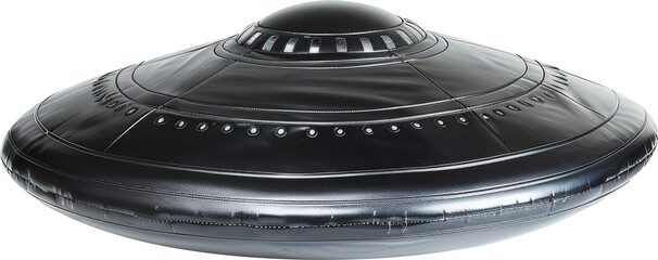 a classic flying saucer, a common image of alien spacecraft.