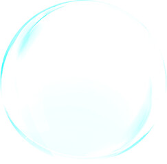 Abstract blue and white bubble