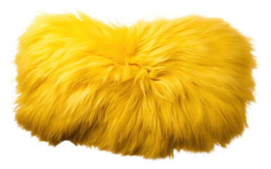 Wall Mural - PNG Yellow fur fabric textile yellow white background.