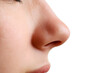 © Oksana - Woman's nose close up side view isolated on white background