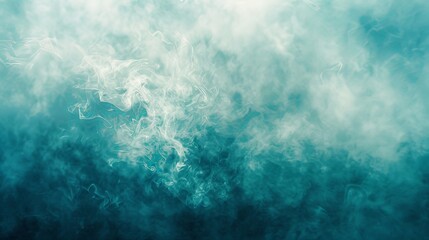 Poster - This image showcases soft blue and white wisps of smoke drifting through the air, creating a soothing and ethereal atmosphere with its delicate patterns and gentle flow.