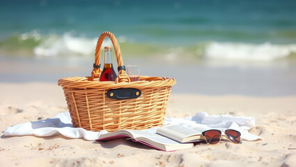 Wall Mural - picnic in the beach