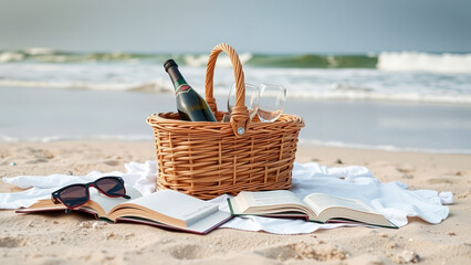 Wall Mural - beach chair on the beach