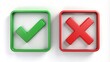 © Caitlin - Green checkmark in yes box and red X in no box, representing a clear decision-making choice on a white background with a slight shadow.