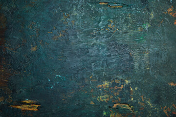 Wall Mural - Grunge turquoise stone texture background. Stone imitation. Top view. Free space for text or design.