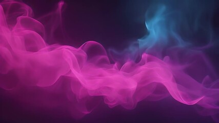 Canvas Print - Dynamic abstract foggy background Neon colors pink and blue light smoke stock photoBackgrounds Neon Colored Smoke Physical Structure Purple Lighting Equipment