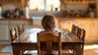 © Vlad - Social Problems. Lonely Child Sitting at Empty Dining Table, Facing Stress and Loneliness