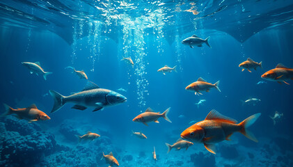 Naklejka na meble Fish Swimming Underwater Marine Ocean Beauty of Nature