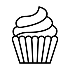 Wall Mural - Cupcake line icon