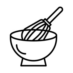 Sticker - Mixing Bowl line icon