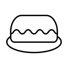 Sticker - Sponge Cake line icon