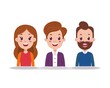 © DuangphonKPR - Office discussion, information distribution, flat design illustration