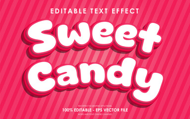 Wall Mural - Editable Sweet Candy Text Effect