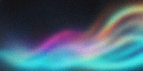 Wall Mural - abstract blurry background with colorful light trails blending from teal to pink