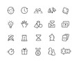 © realstockvector - Board game icons set. The outline icons are well scalable and editable. Contrasting elements are good for different backgrounds. EPS10.