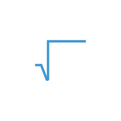 Poster - Square root icon symbol in mathematics.