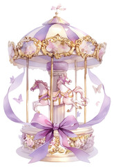 Sticker - PNG Purple coquette carousel chandelier play lamp.