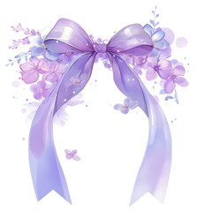 Sticker - PNG Purple coquette frame blossom flower animal.