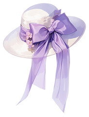 Sticker - PNG Purple coquette hat clothing apparel wedding.