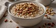© DEER FLUFFY - A creamy buckwheat porridge flad with warm es and topped with crunchy nuts and seeds.