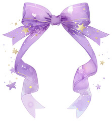 Wall Mural - PNG Purple ribbon frame tie accessories accessory.