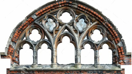 gothic architecture detail featuring intricate stonework and arches in an historical building