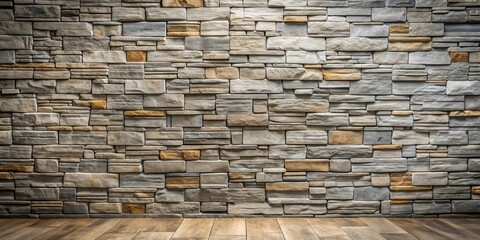 Poster - Textured grey stone wall creating a rustic backdrop, stone, wall, grey, porous, textured, background, backdrop, rough, surface
